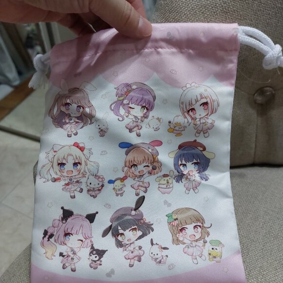Hasu No Sora Jogakuin School Idol Club Cute Small Mini Drawstring Bag Sanrio - Picture 3 of 6